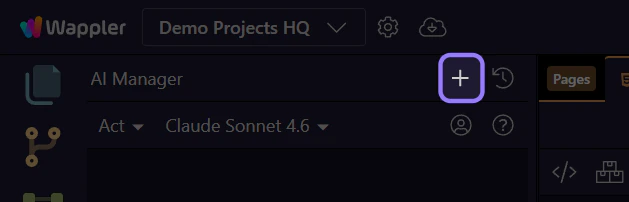 Screenshot: Start New Task when you want a clean brief again