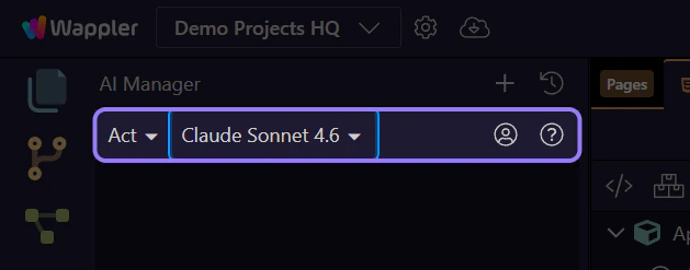 Screenshot: The model button is where you match the engine to the task slice
