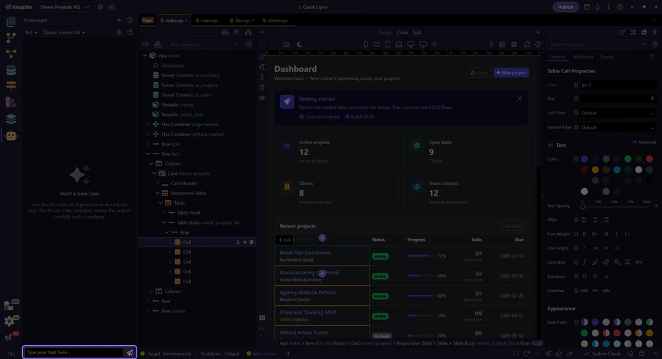 Screenshot: Use AI Manager deliberately: choose the thread, choose the controls, then brief the slice
