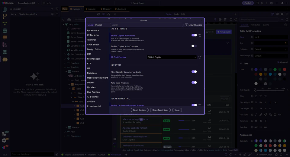 Screenshot: AI Settings is where provider setup actually lives
