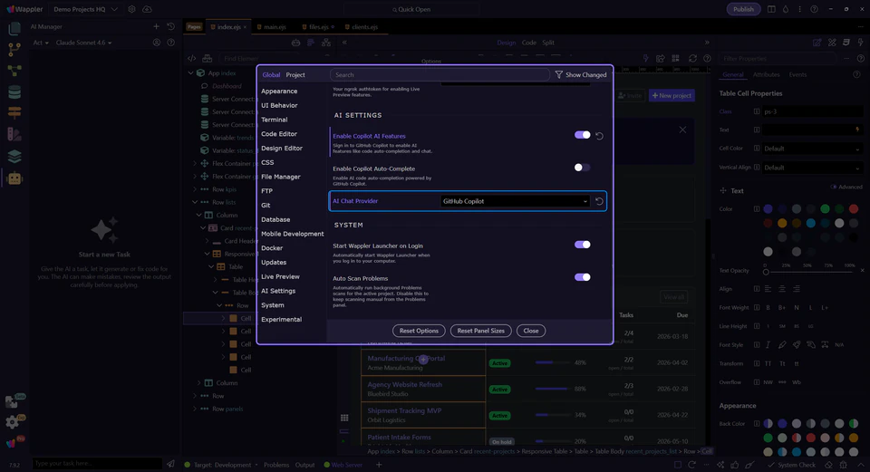 Screenshot: Understand requests, tokens, and why Wappler keeps usage tighter