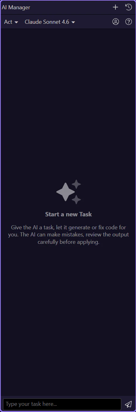 Screenshot: After the provider is connected, choose the model for the kind of work