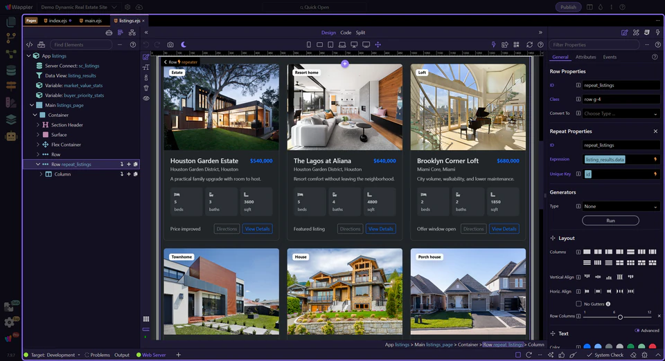 Screenshot: Review motion in the complete result grid