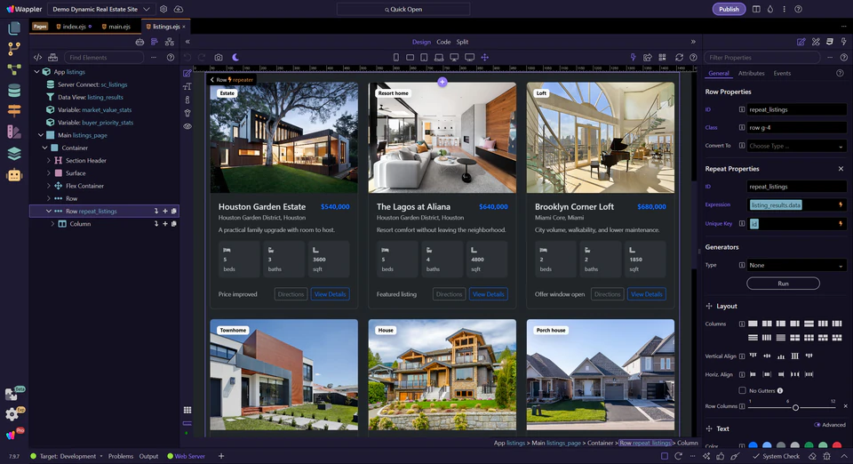 Screenshot: Use animation to clarify reactive UI