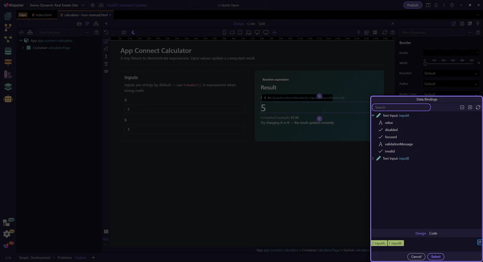 Screenshot: Formatter icon