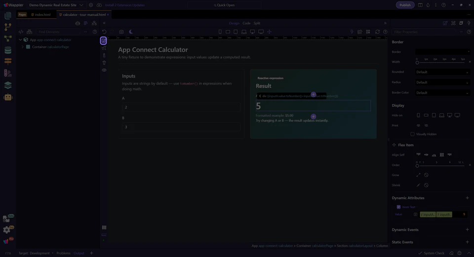 Screenshot: Return to Edit mode