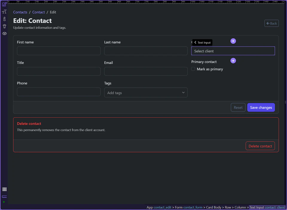 Screenshot: Autocomplete must restore a visible relationship, not just an ID