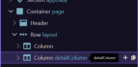Screenshot: Data Detail component (App Structure)
