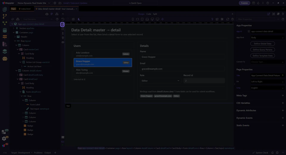 Screenshot: Return to Edit mode
