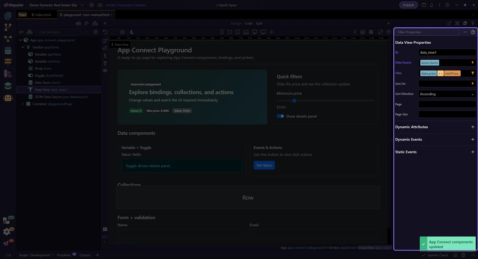 Screenshot: Orient yourself in Properties panel