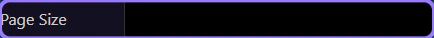 Screenshot: Page size