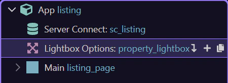 Screenshot: Shared lightbox component
