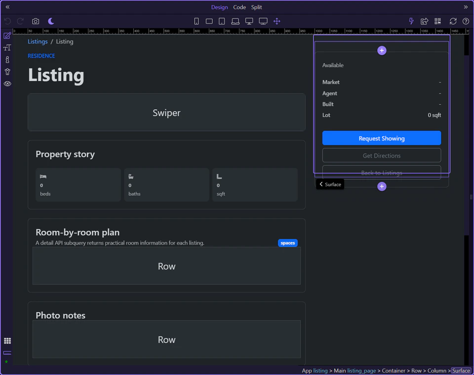 Screenshot: Inquiry handoff button