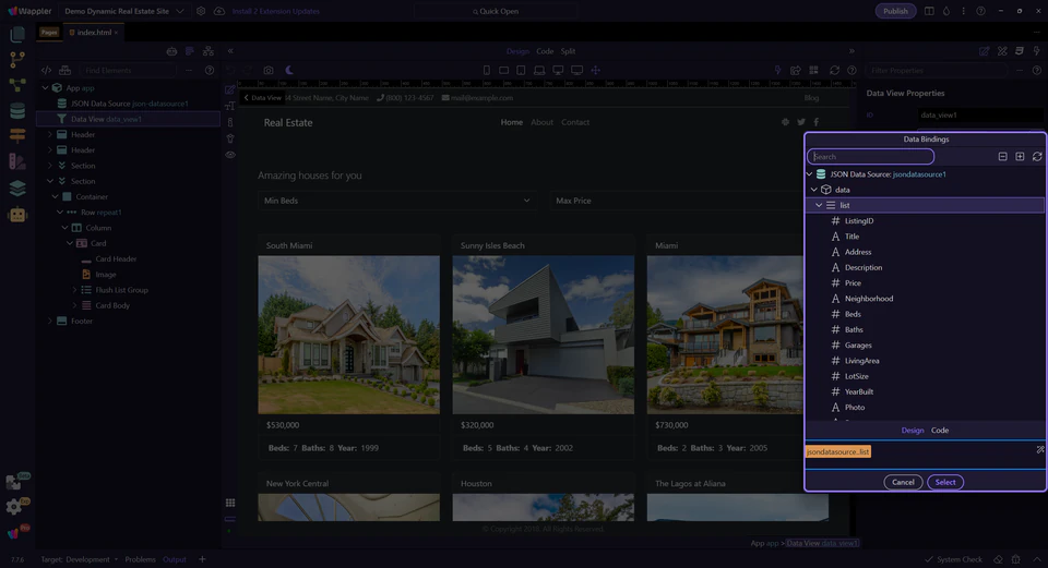 Screenshot: Selection preview