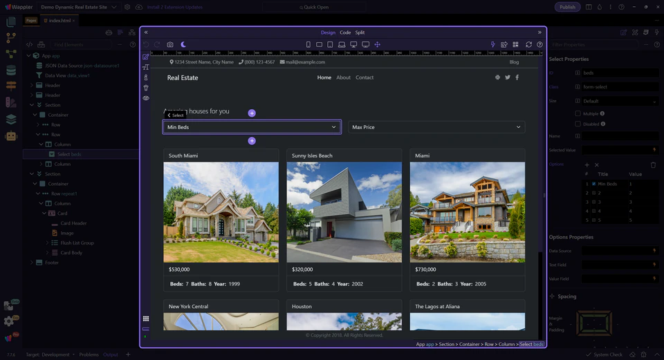 Screenshot: Min Beds filter