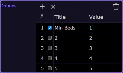 Screenshot: Explore the Beds properties