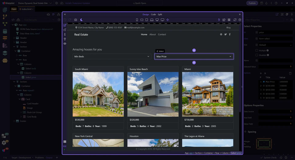 Screenshot: Max Price filter