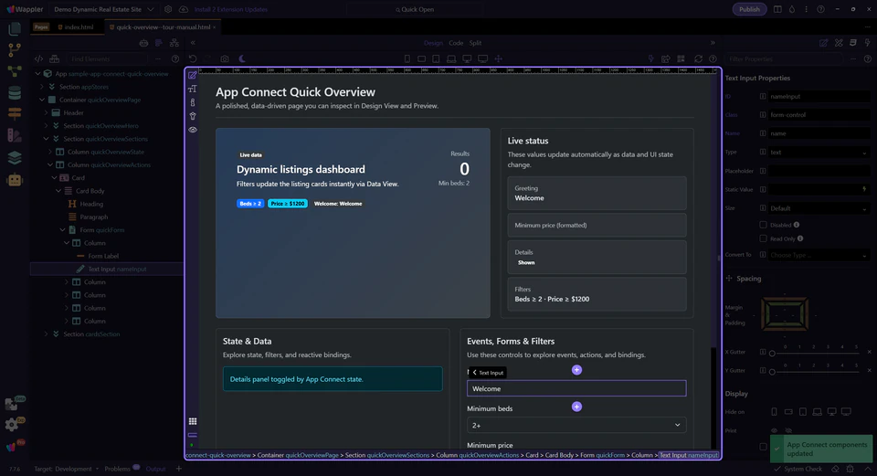 Screenshot: Selected element