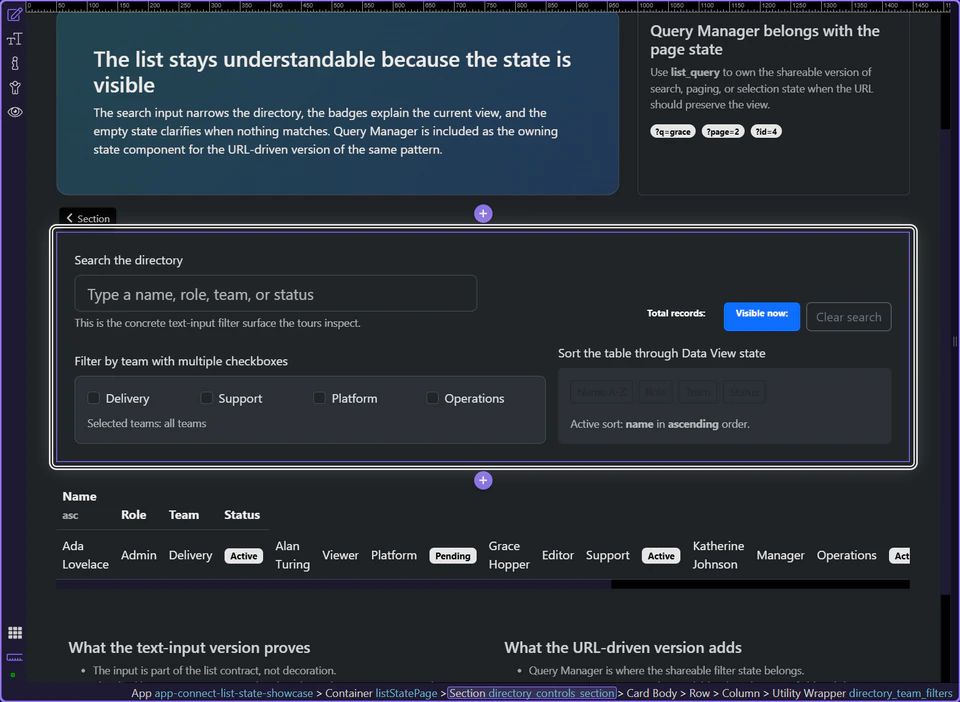 Screenshot: Checkbox filters should cooperate with search and visible counts