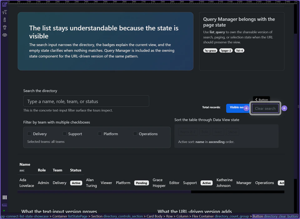 Screenshot: Clearing over-filtered state should be an obvious next move