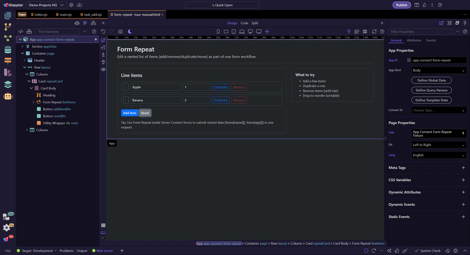 Screenshot: Next steps