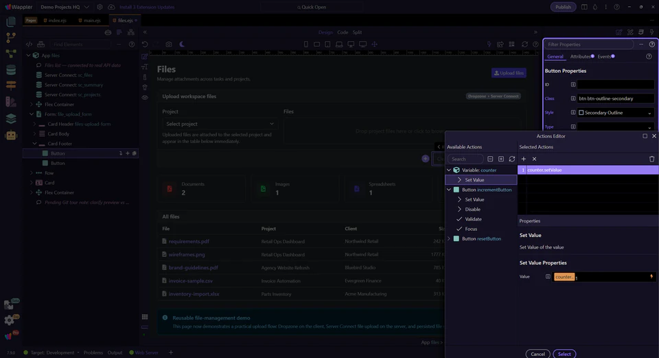 Screenshot: Dynamic Attributes