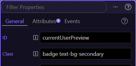 Screenshot: Clear structure makes a bound UI element easy to trace