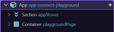 Screenshot: Events belong to components