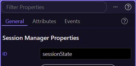 Screenshot: Add the component and declare the test key