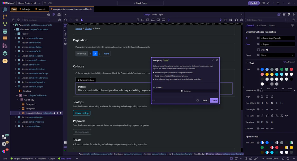 Screenshot: Wrap-up