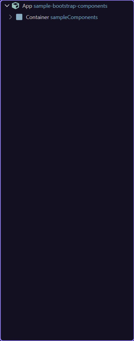 Screenshot: Components