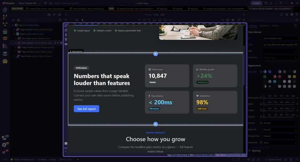 Screenshot: Trace a displayed value to its source