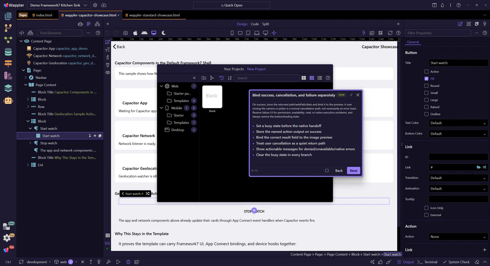 Screenshot: Bind success, cancellation, and failure separately