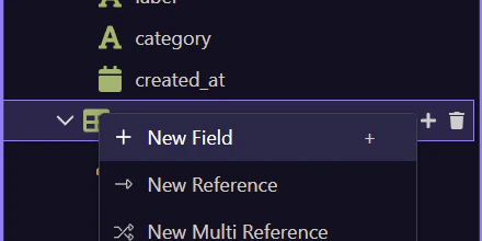 Screenshot: The table context menu exposes `Create Seed` and `Create New Template`