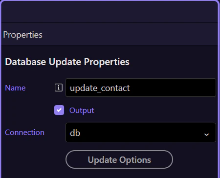 Screenshot: Map values from the validated inputs