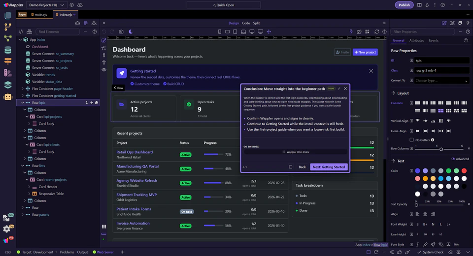 Screenshot: Conclusion: Move straight into the beginner path