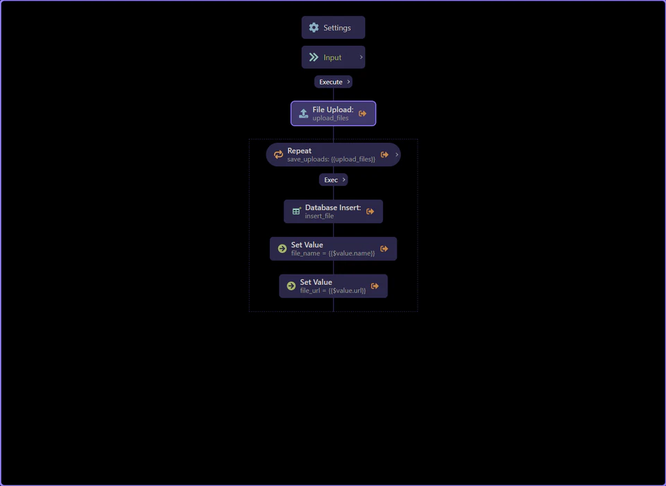 Screenshot: Use the upload result