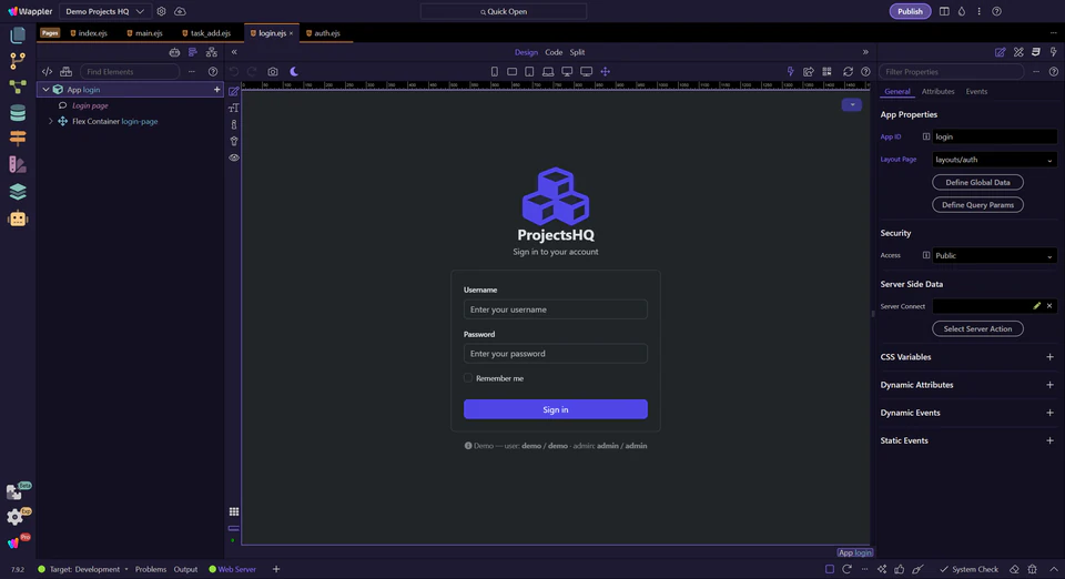 Screenshot: Submit feedback on a real login form