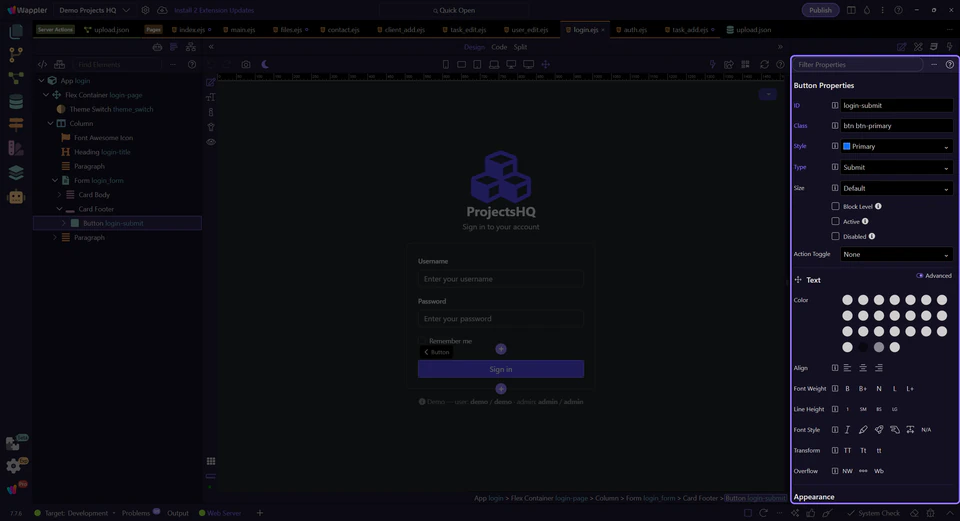 Screenshot: Progress belongs on the same control that launched the action