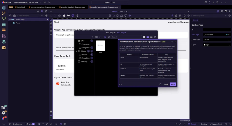 Screenshot: Build the list link from the current repeated record