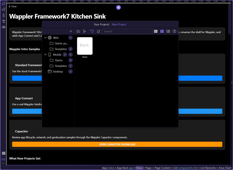 Screenshot: The main view is the navigation anchor