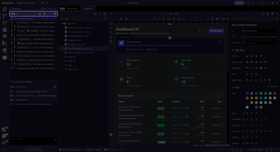 Screenshot: Advanced mode adds a history filter, not another repository
