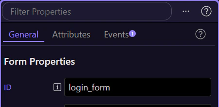 Screenshot: Connect the form to auth/login