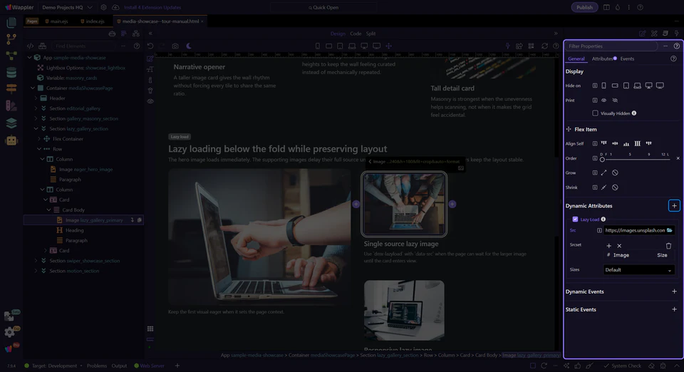 Screenshot: Use a placeholder first, then the real source