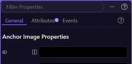 Screenshot: Use the Properties panel for the selected link