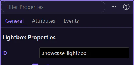 Screenshot: The page-level Lightbox Options component centralizes overlay settings