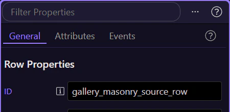 Screenshot: Masonry is the Convert To choice for this row