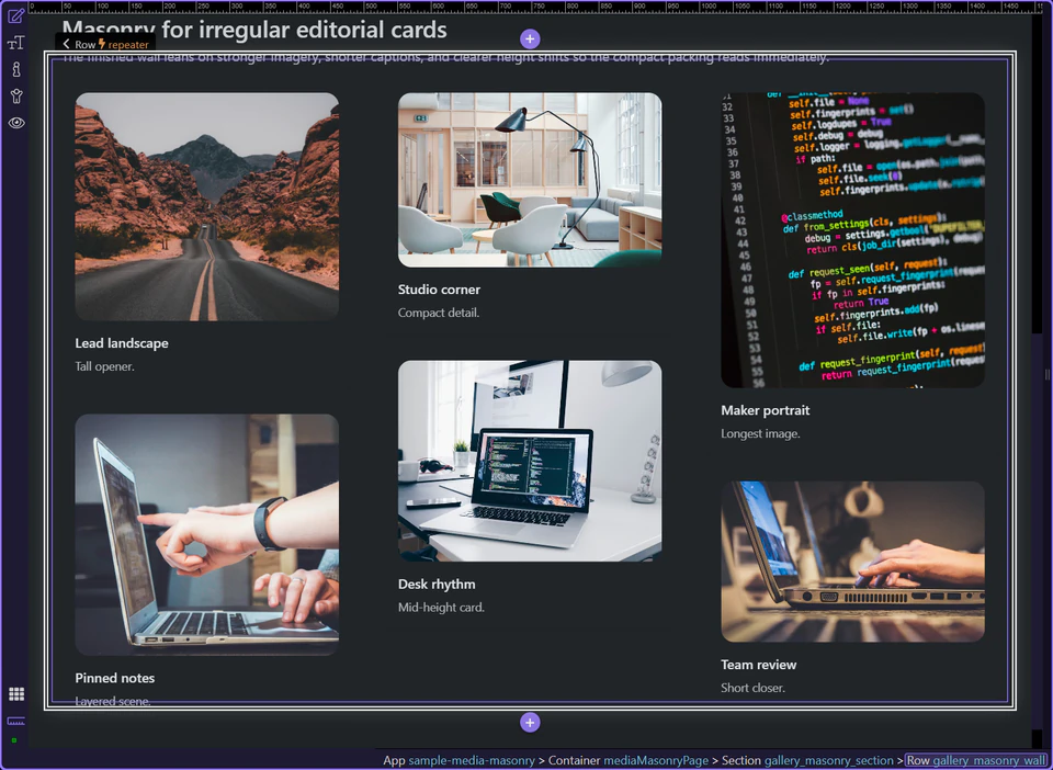 Screenshot: Continue into adjacent gallery decisions