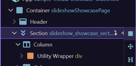 Screenshot: The picker narrows to Slideshow