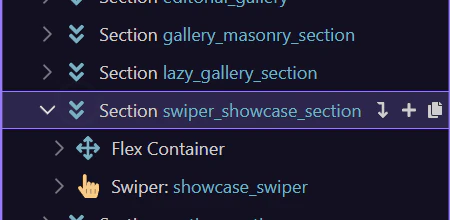 Screenshot: The matching Structure row stays ready for insertion